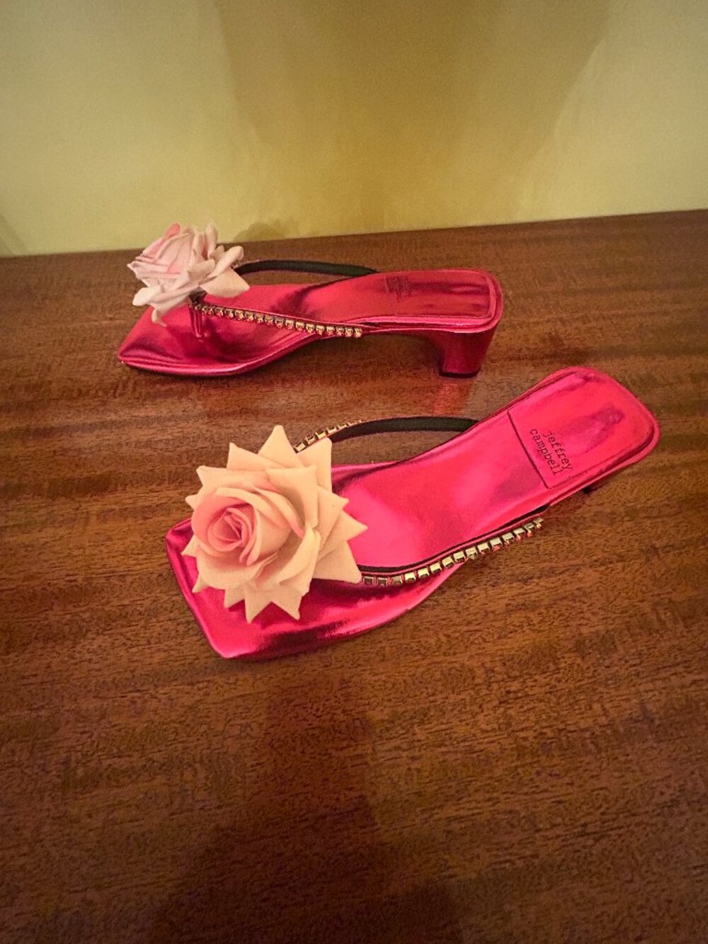 Jefrey Campbell Vibrant Pink Slides